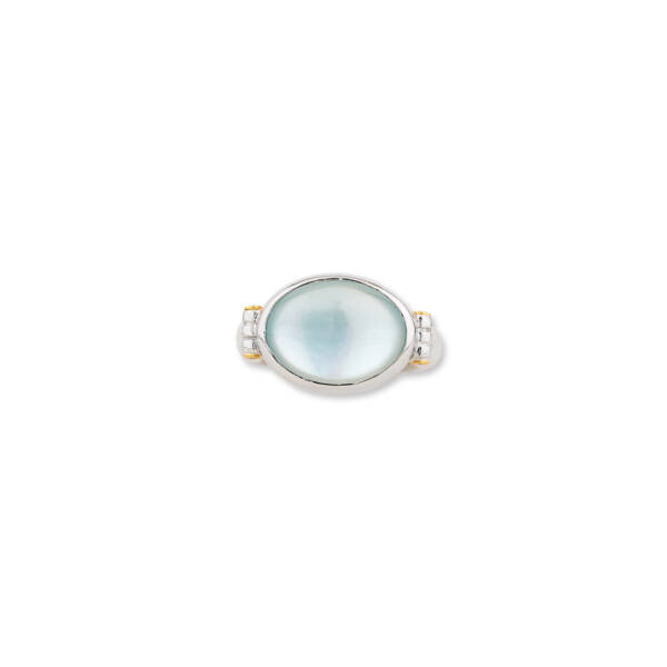 CERNIER BLUE TOPAZ DOUBLET RING - Image 2