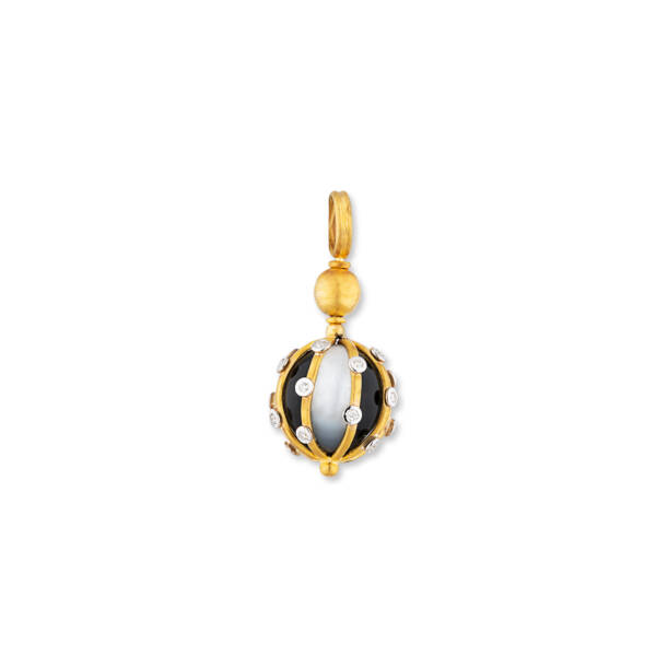 CAGED ONYX MOP PENDANT