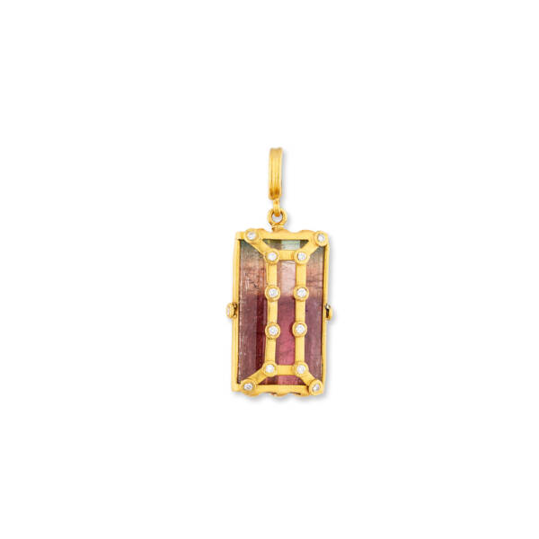 JUICY MAGENTA TRICOLOR TOURMALINE PENDANT