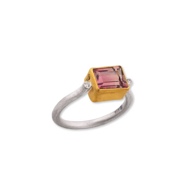 PINK BICOLOR TOURMALINE RING