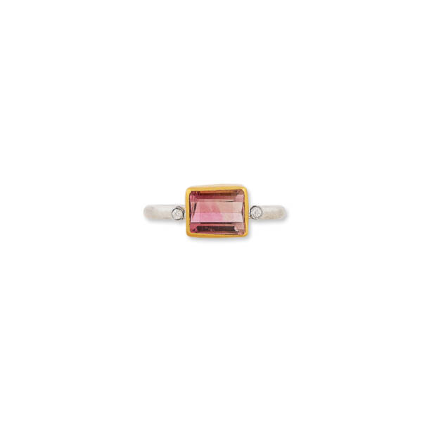 PINK BICOLOR TOURMALINE RING - Image 2