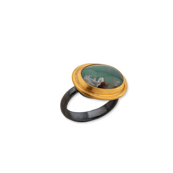 MY WORLD OVAL AQUAPRASE RING