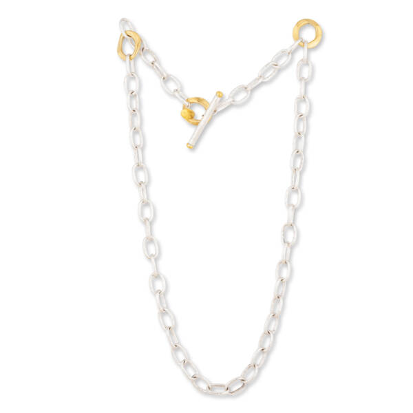 ORION HANDMADE 24K&SILVER CHAIN NECKLACE 23"
