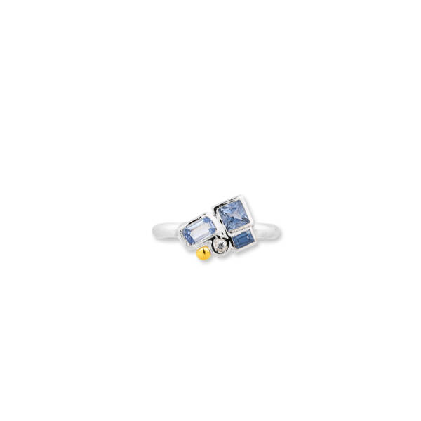 PRISMIC CLUSTER RING, BLUES - Image 2