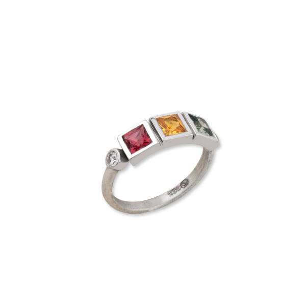 PRIZMIC 'HAPPY' RING,RED GRN,YEL