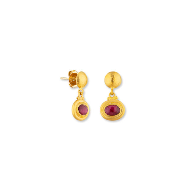 SLOANE OVAL RUBY EARRINGS