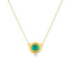 SLOANE OVAL EMERALD NECKLACE W/DIA