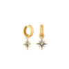STARBURST SMALL EAR CHARMS W/DIAMONDS