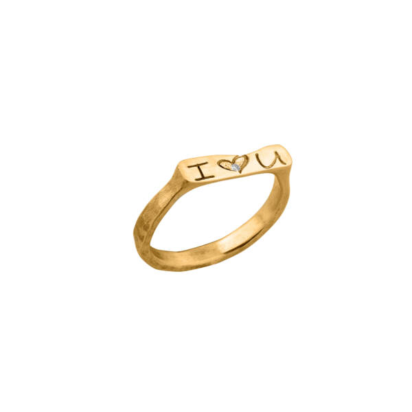 22K GOLD STOCKTON "I LOVE U" RING