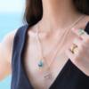 CAGED BLUE TOPAZ PENDANT - Image 2