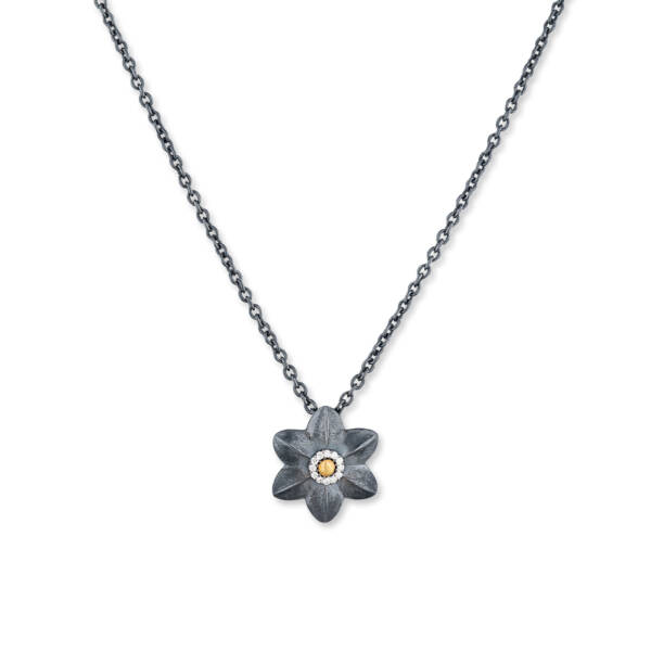 LOTUS PENDANT W/DIA, (L)