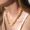 LUANA CULTURED SOUTH SEA GOLDEN PEARL EARRINGS - Image 2