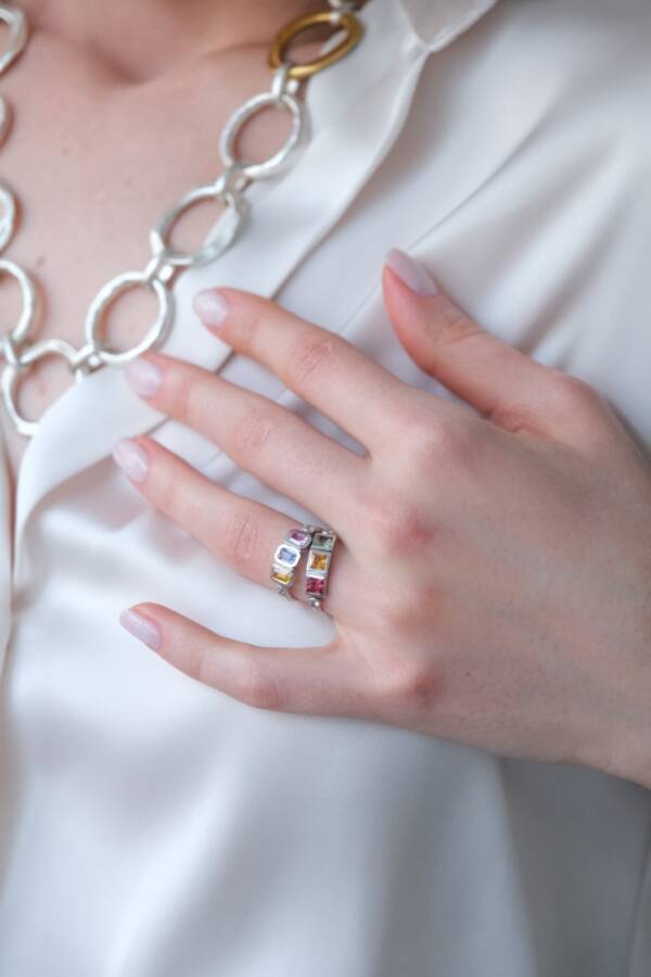 PRIZMIC 'HAPPY' RING,BLU,PINK,YEL - Image 2