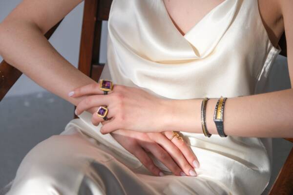 SQUARE DANCE FACETED AMETRINE RING - Image 3