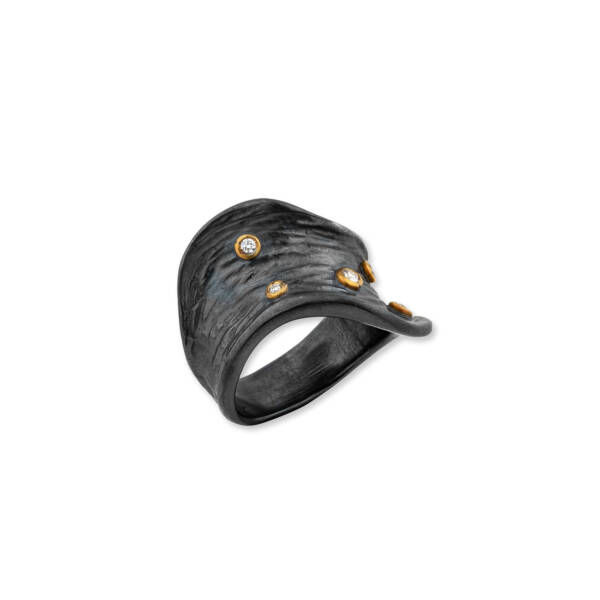 BARK RING W/ DIAMONDS