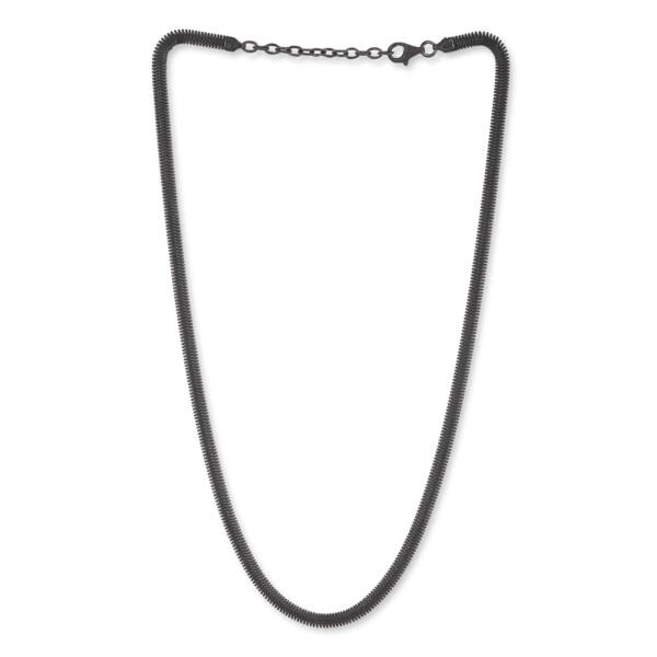 HERRINGBONE 4.3mm WIDE 18" CHAIN OXIDIZED