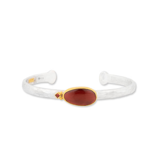 MARA GARNET HINGED BRACELET