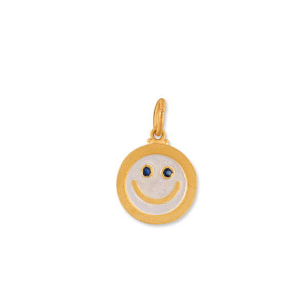 HAPPY FACE MEDALLION W/SAPH
