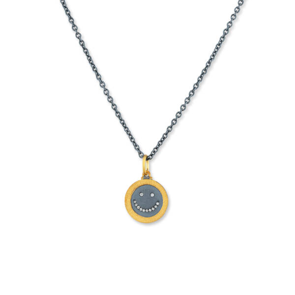 HAPPY FACE MEDALLION W/DIA