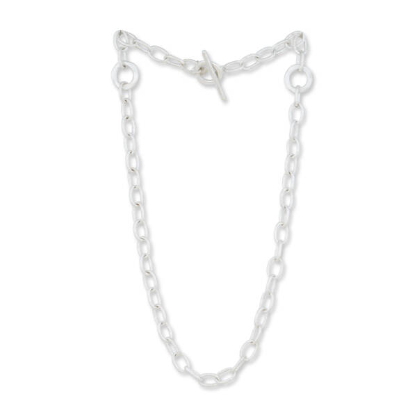 ORION HANDMADE SILVER  CHAIN NECKLACE 23" - Image 2