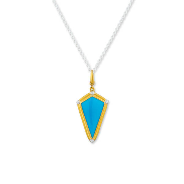 SMYRNA SB TURQUOISE PENDANT W/DIA