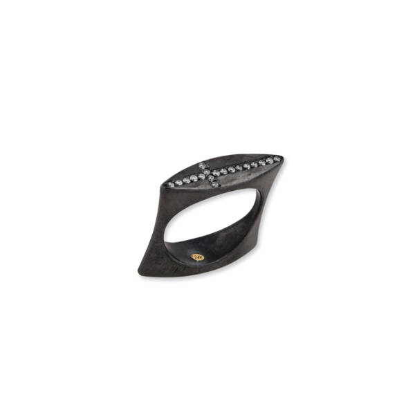 STOCKTON FLIPPER CROSS RING W/DIA