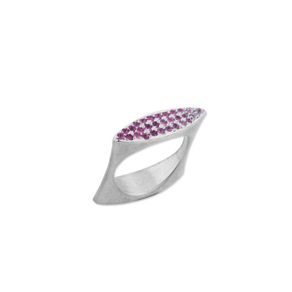 STOCKTON FLIPPER CROSS RING W/SAPPHIRES - Image 2