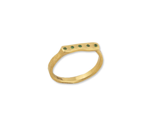 STOCKTON GOLD RING- TSAVORITES