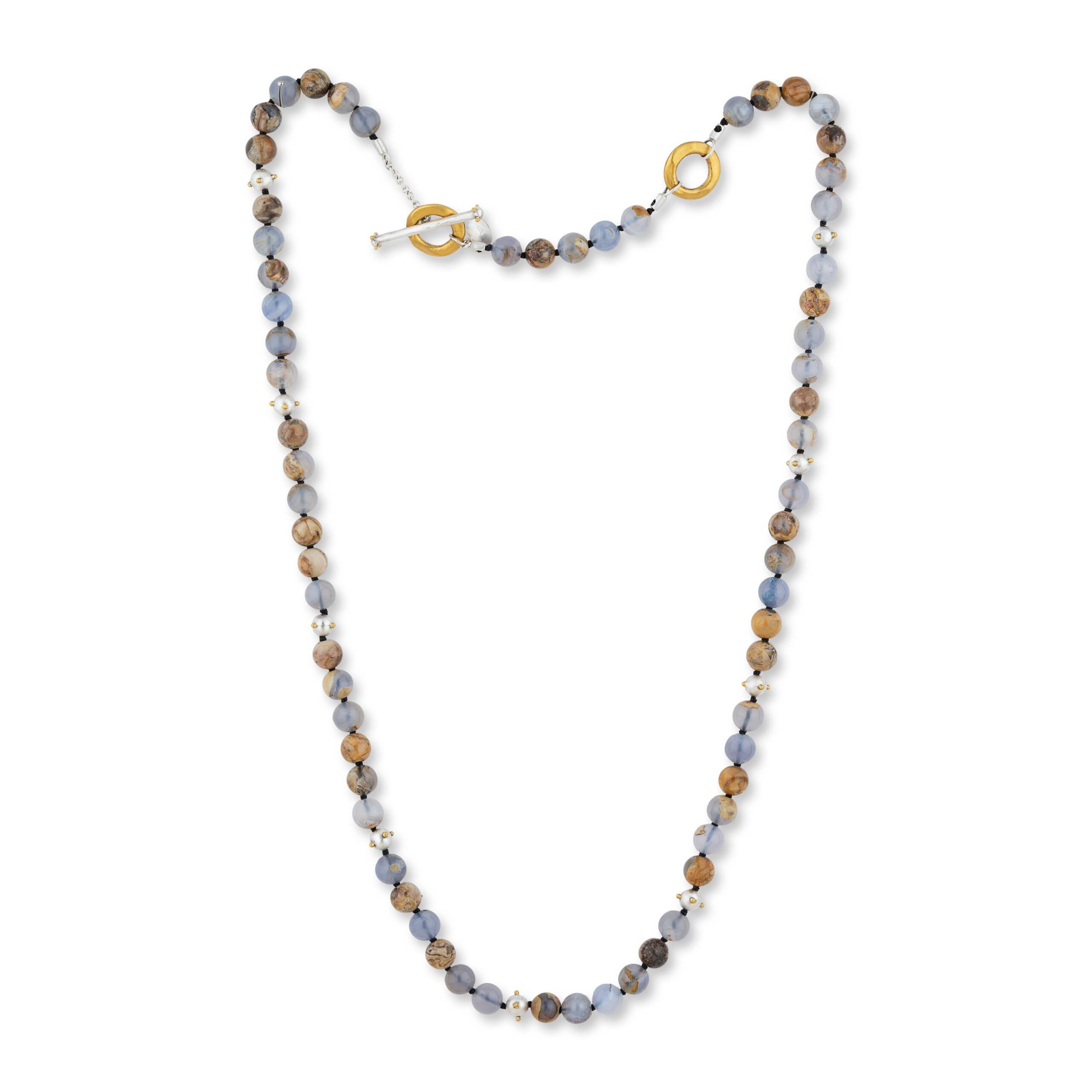 CHALCEDONY ORB NECKLACE