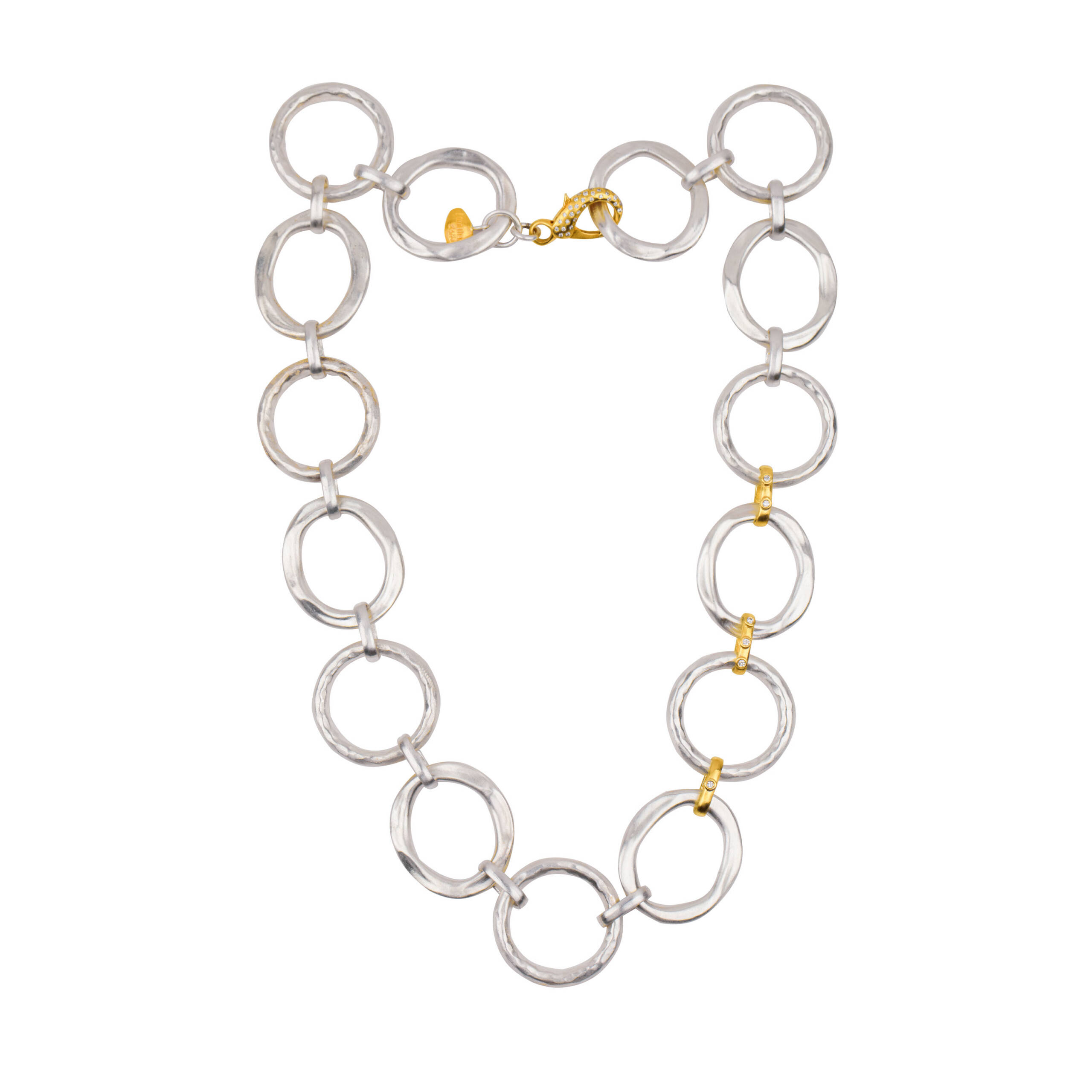 ORION HANDMADE 24K&SILVER CHAIN NECKLACE 19.5"